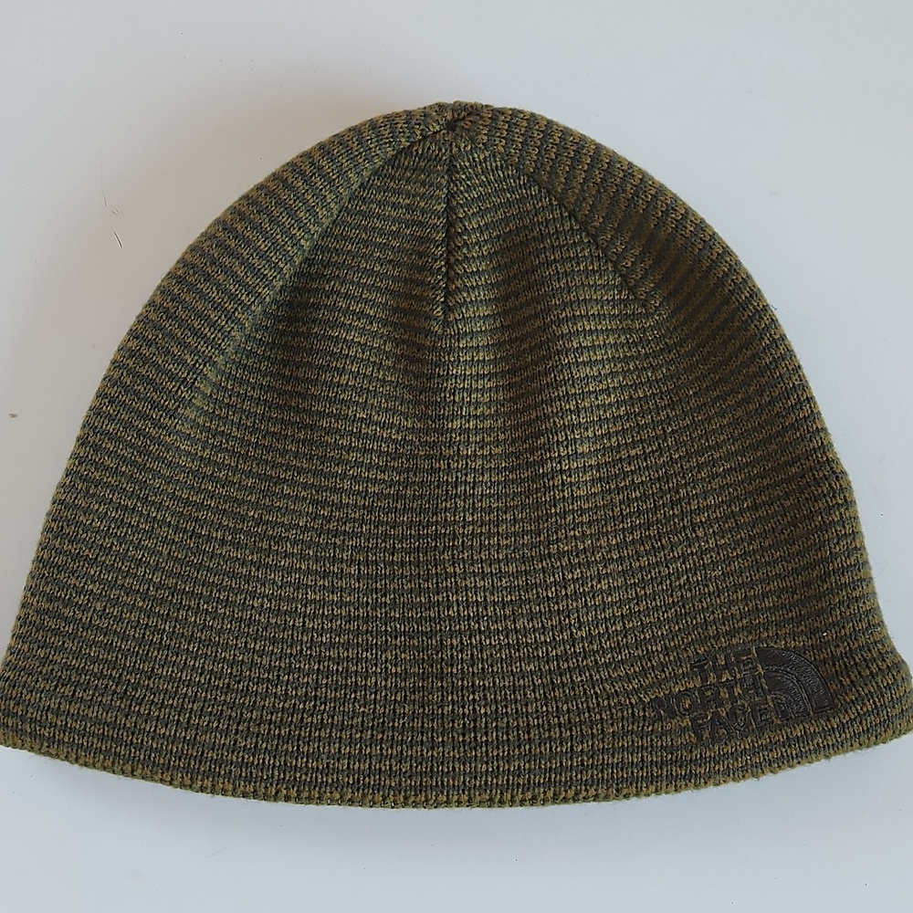 The North Face Jim Beanie Olive Green Mustard Yellow